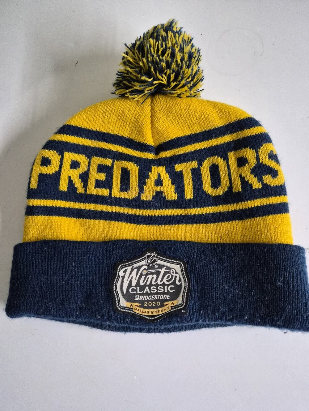 Nashville Predators 2020 NHL Winter Classic Cuffed Pom Knit Beanie.